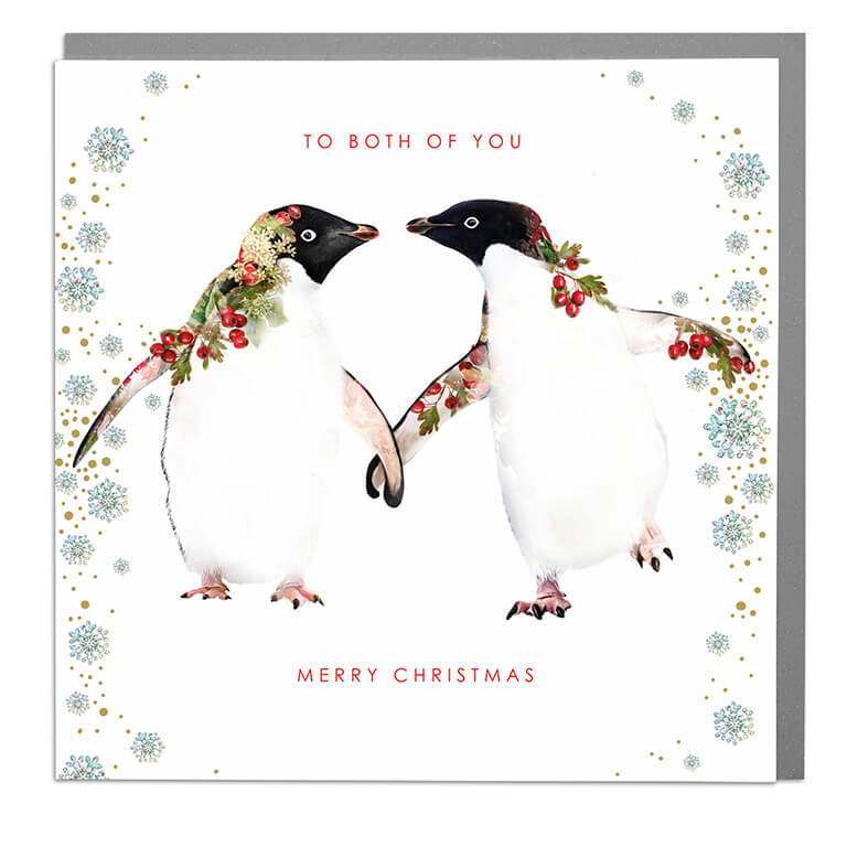 Cute Penguin Christmas Card. Happy Holidays Illustration With Adorable - View #4