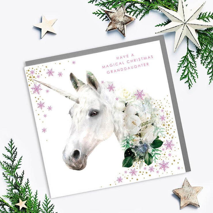 Granddaughter Magical Christmas Card - Lola Design Ltd
