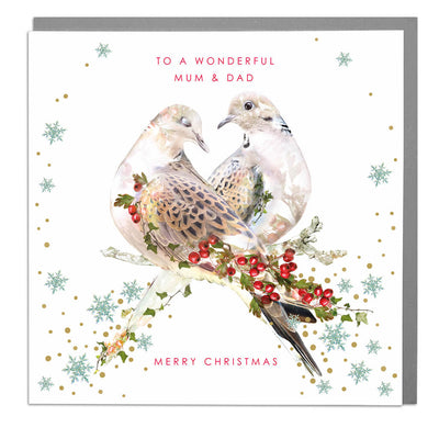 Wonderful Mum And Dad Christmas Card - Lola Design Ltd