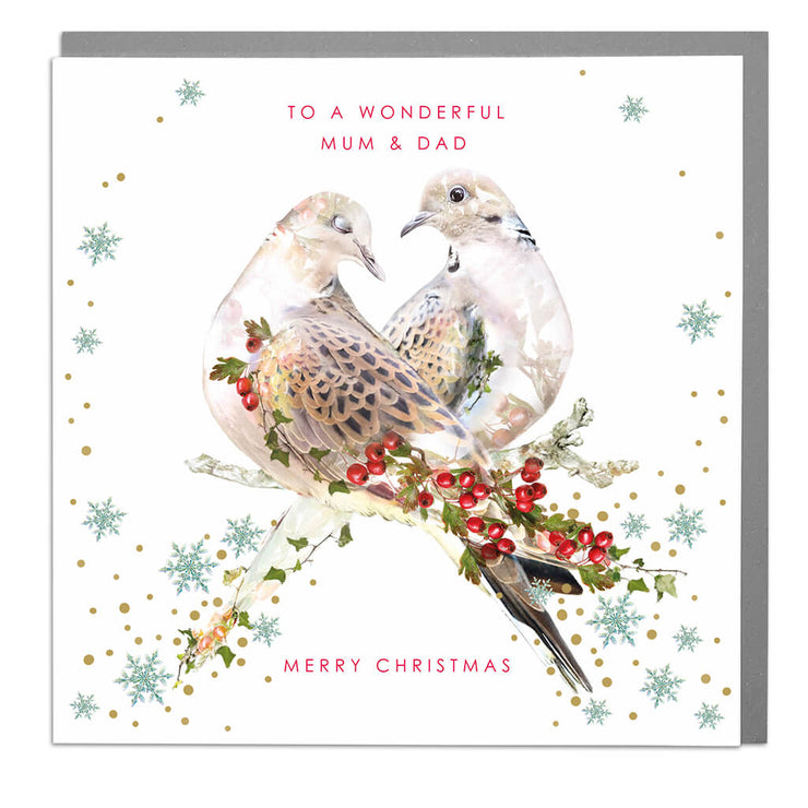 Wonderful Mum And Dad Christmas Card - Lola Design Ltd
