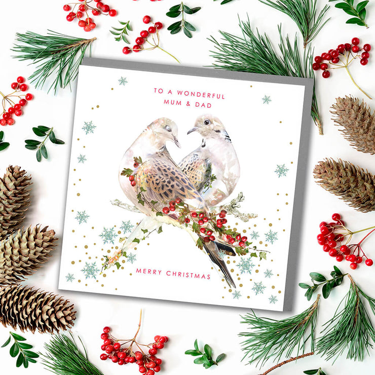 Wonderful Mum And Dad Christmas Card - Lola Design Ltd