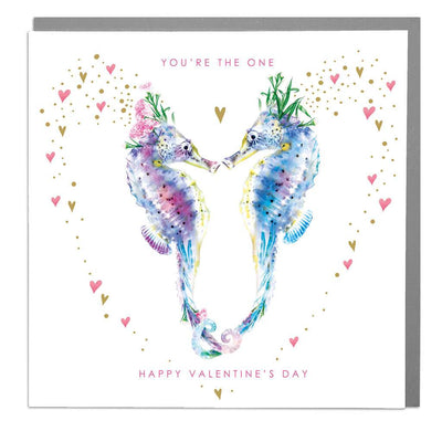 Seahorse Valentine's Day Card - Lola Design Ltd