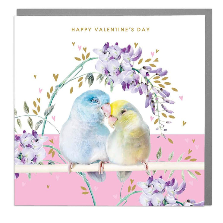 Parrolets Valentine's Day Card - Lola Design Ltd