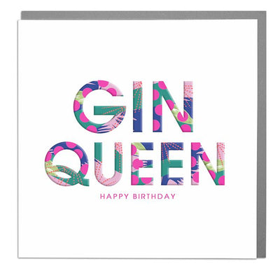 Gin Queen Birthday Card - Lola Design Ltd