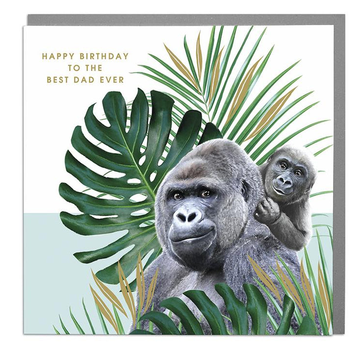 Gorilla Dad Birthday Card - Lola Design Ltd