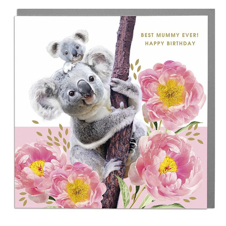 Koalas Best Mummy Birthday Card - Lola Design Ltd