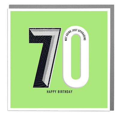 70th Happy Birthday Card - Lola Design Ltd