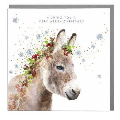 Donkey Christmas Card - Lola Design Ltd