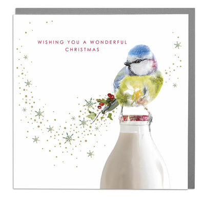 Blue Tit Christmas Card - Lola Design Ltd