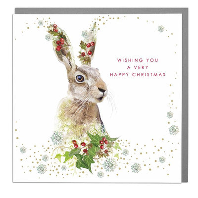Hare Christmas Card - Lola Design Ltd