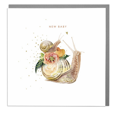 Snails Congratulations New Baby Card - Lola Design Ltd