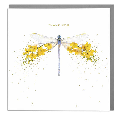 Dragonfly Thank You Card - Lola Design Ltd