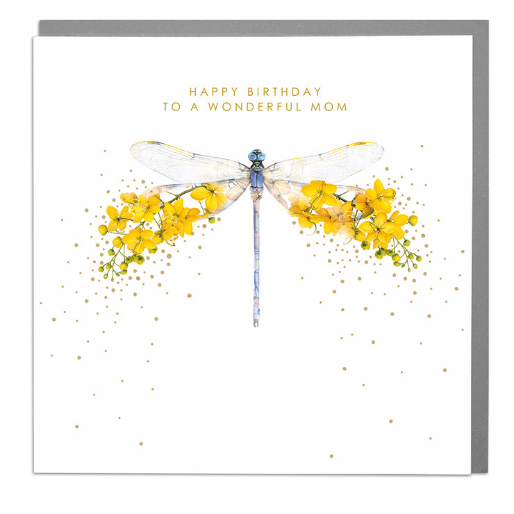 Dragonfly Mom Birthday Card - Lola Design Ltd