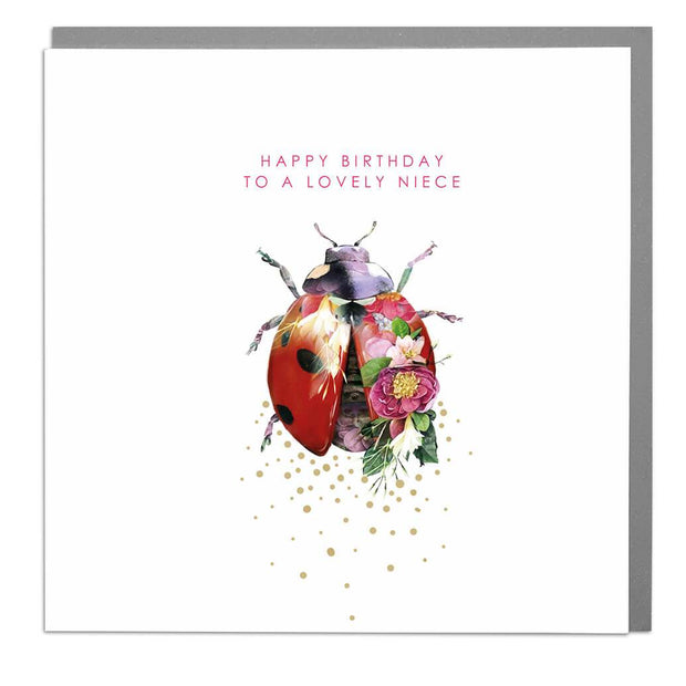 Ladybird Neice Birthday Card - Lola Design Ltd