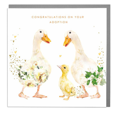 Ducks Congratulations on Your Adoption Card - Lola Design Ltd