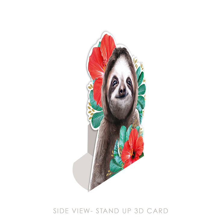 Sloth 3D Card - Lola Design x ZSL - Lola Design Ltd