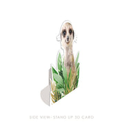 Meercat 3D Card - Lola Design x ZSL - Lola Design Ltd