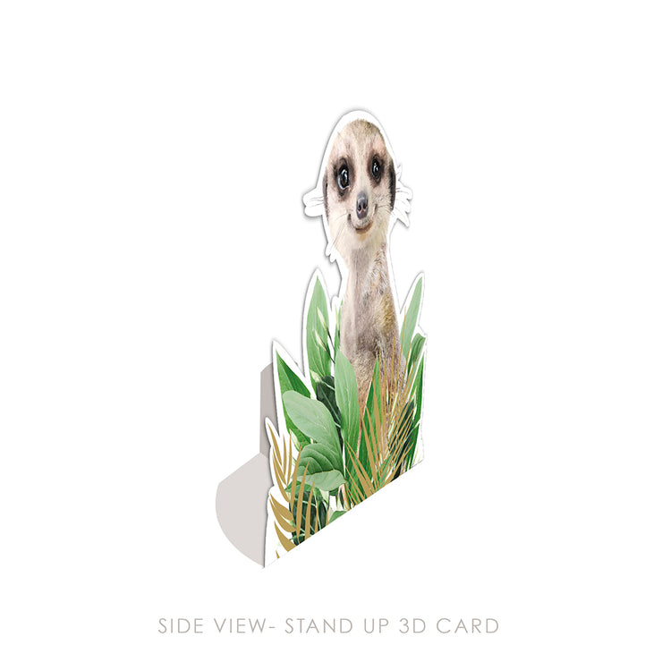 Meercat 3D Card - Lola Design x ZSL - Lola Design Ltd