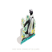 Penguin 3D Card - Lola Design x ZSL - Lola Design Ltd