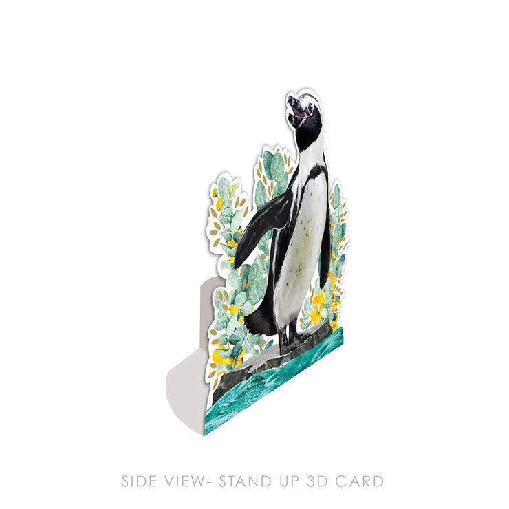 Penguin 3D Card - Lola Design x ZSL - Lola Design Ltd