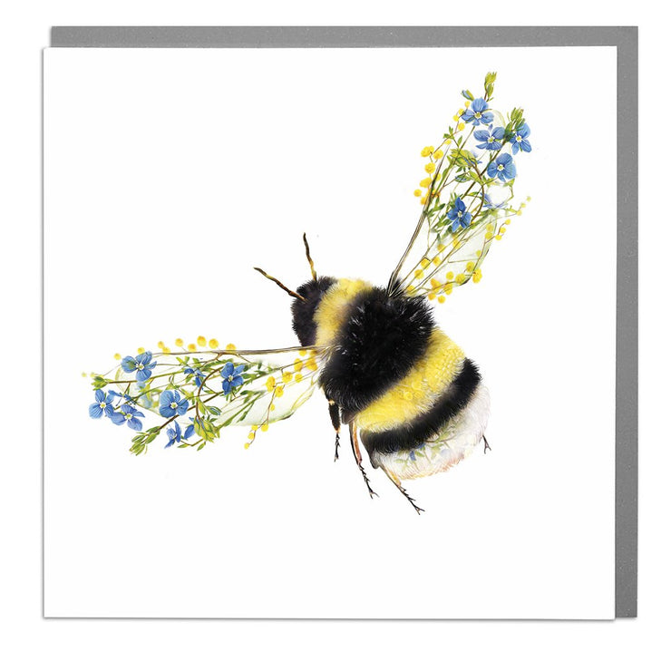 Side View Bumble Bee Card by Lola Design - Lola Design Ltd