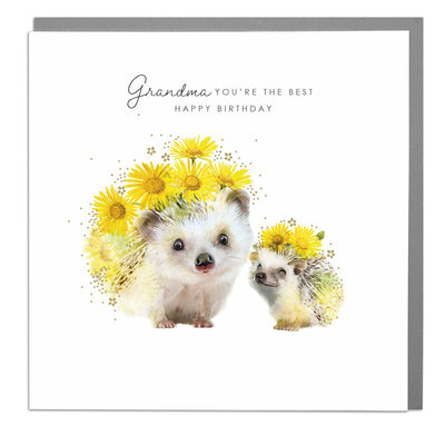 Hedghogs Grandma Birthday Card by Lola Design - Lola Design Ltd