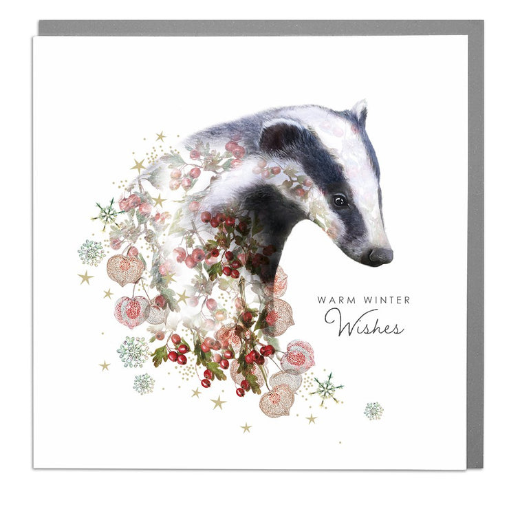 Badger Christmas Card by Lola Design - Lola Design Ltd