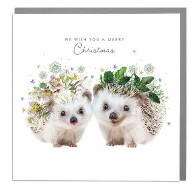 Two Hedghogs Christmas Card by Lola Design - Lola Design Ltd