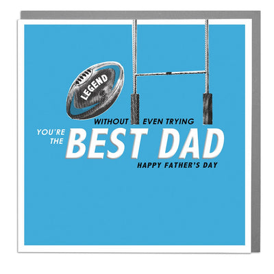 Dad Rugby Happy Fathers Day Card by Lola Design - Lola Design Ltd