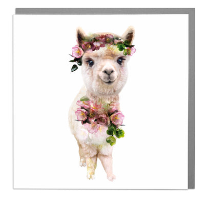Cute Alpaca greeting card by Lola Design - Lola Design Ltd