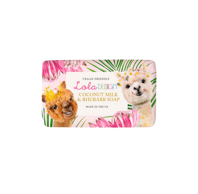 Coconut milk & rhubarb- Alpacas soap - Lola Design Ltd