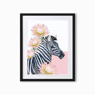 Zebra Art Print - Lola Design Ltd