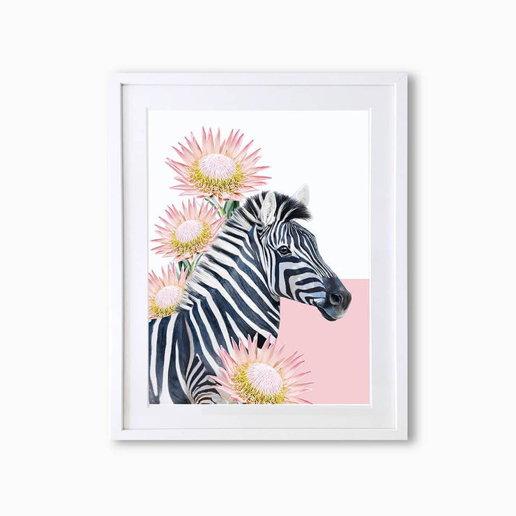 Zebra Art Print - Lola Design Ltd