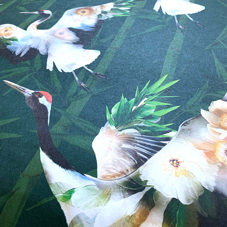 Cranes Green Wallpaper Sample - Lola Design Ltd