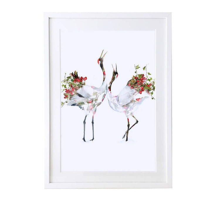 Japanese Cranes Art Print - Lola Design Ltd