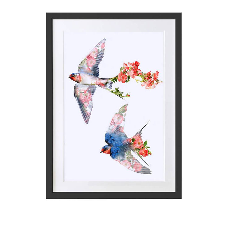 Swallows Art Print - Lola Design Ltd