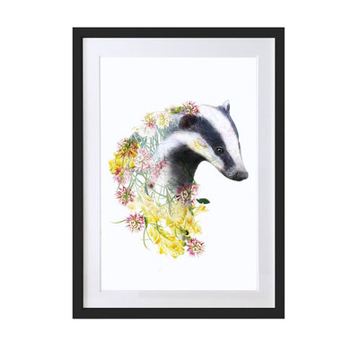 Badger Art Print - Lola Design Ltd