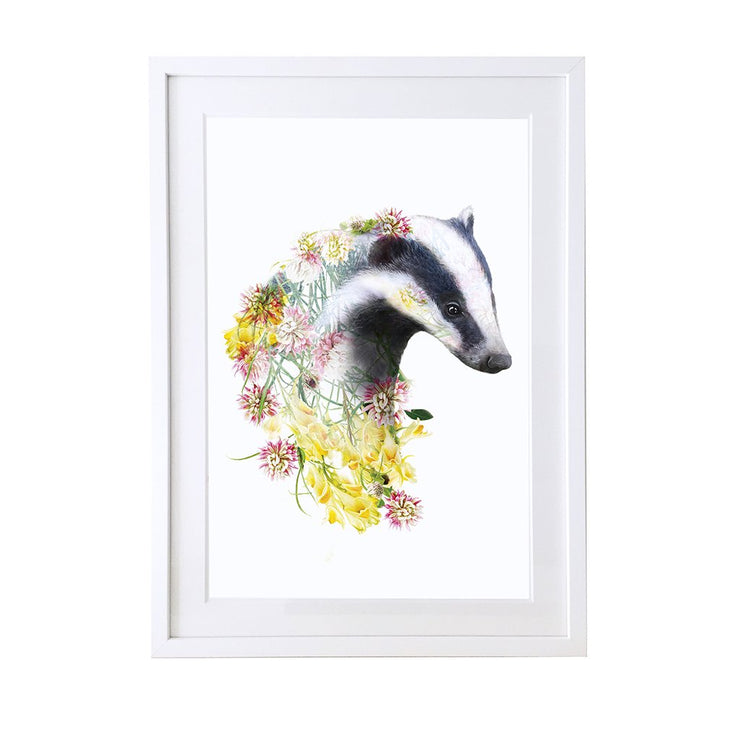 Badger Art Print - Lola Design Ltd