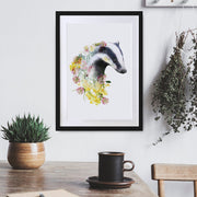 Badger Art Print - Lola Design Ltd