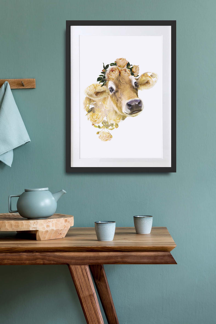 Jersey Cow Art Print - Lola Design Ltd