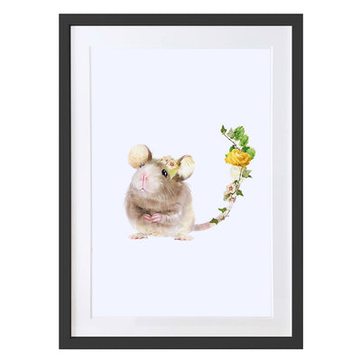 Small Mouse Art Print by Lola Design - Lola Design Ltd