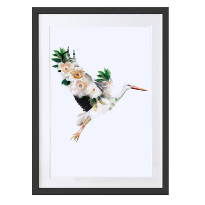 Stork Art Print by Lola Design - Lola Design Ltd