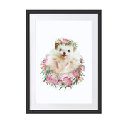 Cute hedgehog art print