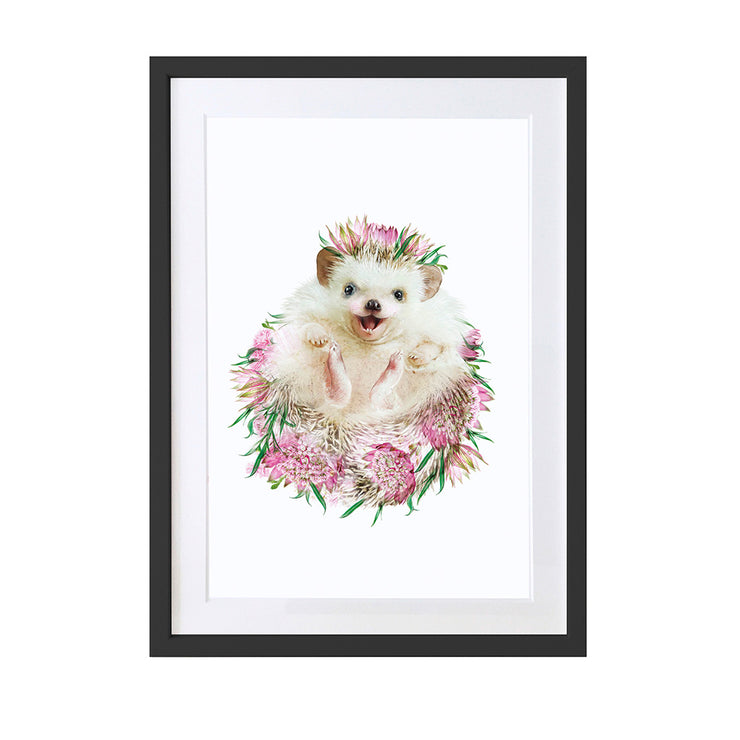 Cute hedgehog art print