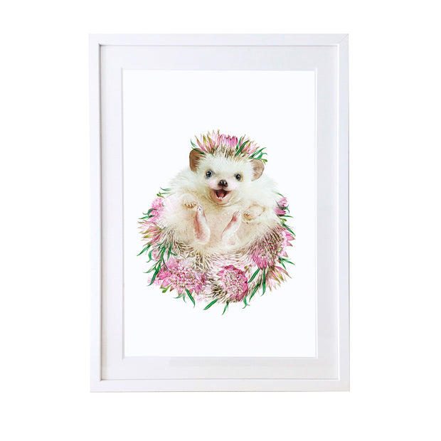 Cute hedgehog art print