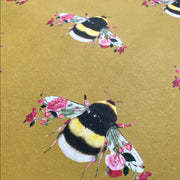 yellow golden mustard wallpaper, botanical bee, floral wallpaper, bedroom wallpaper, living room wallpaper, home decor, flower wallpaper bumble bee, floral bee