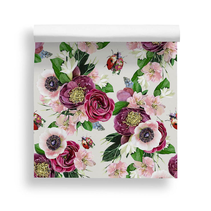Mixed Ladybird Stone Wallpaper - Lola Design Ltd