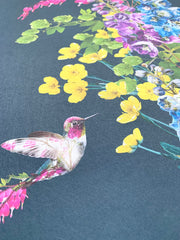 Hummingbird Blue Wallpaper - Lola Design Ltd