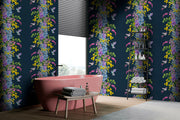 Hummingbird Blue Wallpaper - Lola Design Ltd