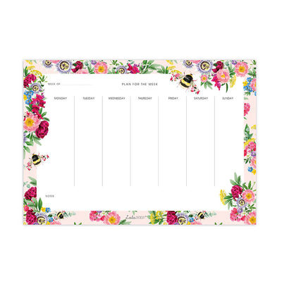 Weekly Planner featuring Botanical Bee - Lola Design Ltd